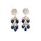 Indian Jhumka Earrings for Women - Large Floral Kundan Faux Pearls Drop Chanbali Earrings Indian Jhumki Ethnic Beaded Bollywood Style Dangle Earrings Jewelry for Bride Birthday Gift for Her